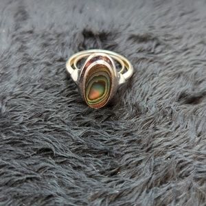 Vintage Avon Abalone Ring, adjustable size from 5 1/2 to 7 1/2